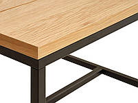 Стіл кавовий квадратний лофт стиль 60см дуб/чорний hotdeal, фото 2