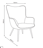 Крісло м'яке Вельветова оббивка зелене hotdeal, фото 4