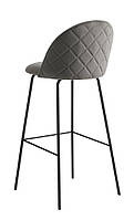 Стілець барний сірий вельв/чорний hotdeal, фото 3