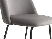 Стілець барний сірий вельв/чорний hotdeal, фото 5