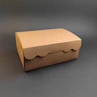 Коробка крафтовая ламинированная с крышкой, 25*17*10 см
