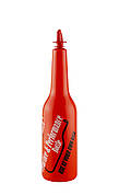 Пляшка для флейрингу з написом червона