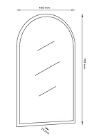 Дзеркало 70см чорне з металу hotdeal, фото 3
