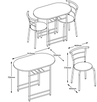Кухоний набір меблів (2 стула і стол) лофт  hotdeal, фото 3