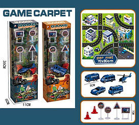 Ігровий набір для дітей (B 801-6), машинка, килимок, аксесуари, у коробці