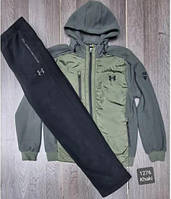 Чоловічий теплий флісовий спортивний костюм Under Armour, чоловічий зимовий костюм андер-Армор. Чоловічий одяг Зима