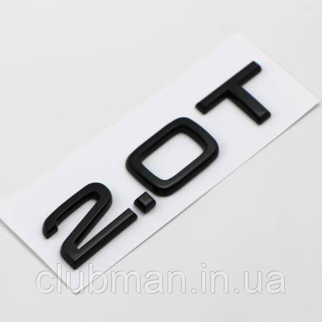 Емблема наклейка на кришку багажника 2.0 T AUDI (Ауді) 10,5 x 2,3 см Чорний