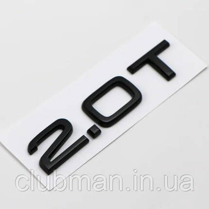 Емблема наклейка на кришку багажника 2.0 T AUDI (Ауді) 10,5 x 2,3 см Чорний, фото 1