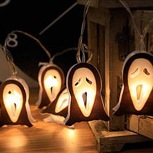 Світлова гірлянда примар 165 см декор на Хеллоуїн, фото 3