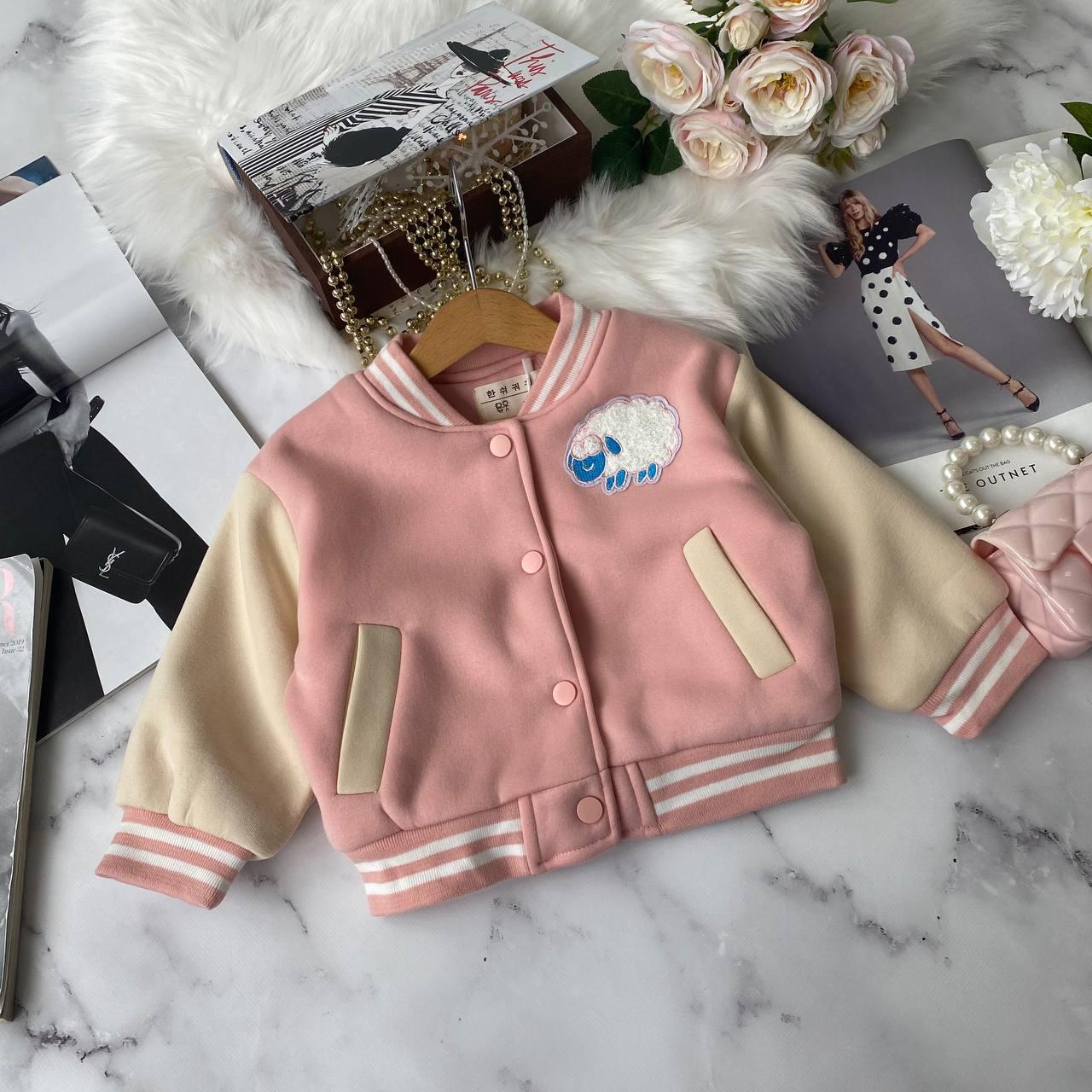 Бомбер на дівчинку на флісі Рожевий 22855, 47, HXGG, Рожевий, Для дівчаток, Осінь Зима, 92, фото 1