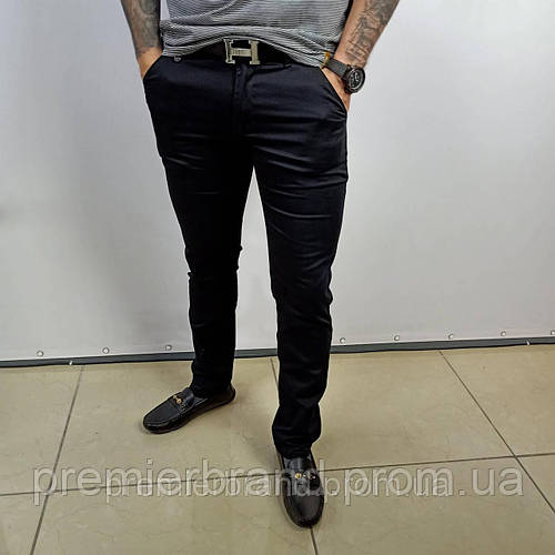 Купить Чиносы мужские чёрные, офисные брюки размер 30 (ширина по поясу ...