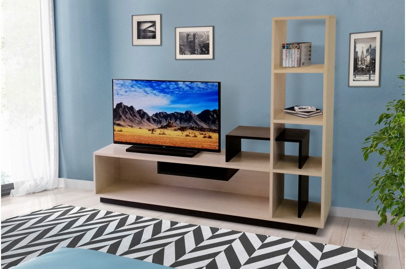 Тумба під телевізор у вітальню з ДСП ТВ-5 Флеш венге темний Мікс Меблі, фото 1