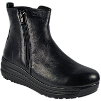 Кожаные ортопедические женские подростковые ботинки Турция черного цвета Форест Орто 4Rest Orto размер 36-42