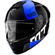 МОТОШОЛОМ ЗАКРИТИЙ MT BLADE 2 SV 89 B7 КОЛІР ЧОРНИЙ/СИНІЙ