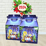 Новорічна картонна коробка Будинок великий ніч на Миколая 600-700 г. Н13, фото 2