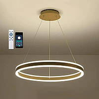 Світлодіодна люстра Esllse підвісна з пультом і застосунком STELLA 96W R-APP-600Х1200-GOLD/WHITE-220-IP20