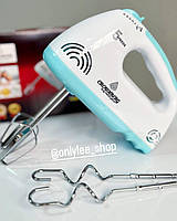 Міксер Crownberg CB-7323 300 Вт на 5 швидкостей ручний кухонний з насадками