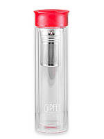GIPFEL Пляшка для води MARTINO 350мл із фільтром. Матеріал: боросилікатне скло, нерж. сталь, пластик. Колір