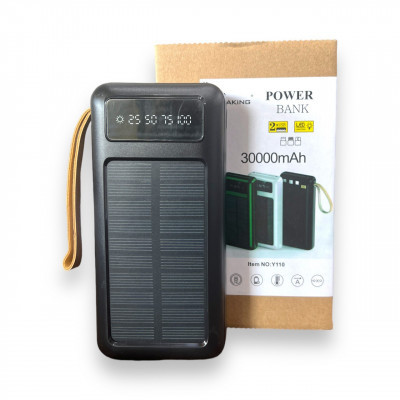Основные особенности Повер Банк 30000mAh c солнечной батареей модель Y110: - фото 1 - id-p1985826628