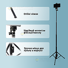 Штатив тринога для телефона з пультом bluetooth Yunteng VCT 1688 смартфона камери фотоапарата gopro блютуз, фото 2