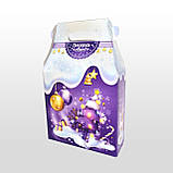 Коробка для новорічних солодких подарунків Будиночок великий фіолетовий 600-700 г. Н59, фото 4