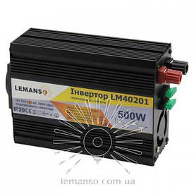 Інвертор чорний корпус Lemanso з 12VDC до 230 V AC 500 W 600 VA модифікована синусоїда LM40201