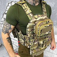 Разгрузочная армейская плитоноска ВСУ, Тактический боевой военный жилет Revansh с рюкзаком мультикам