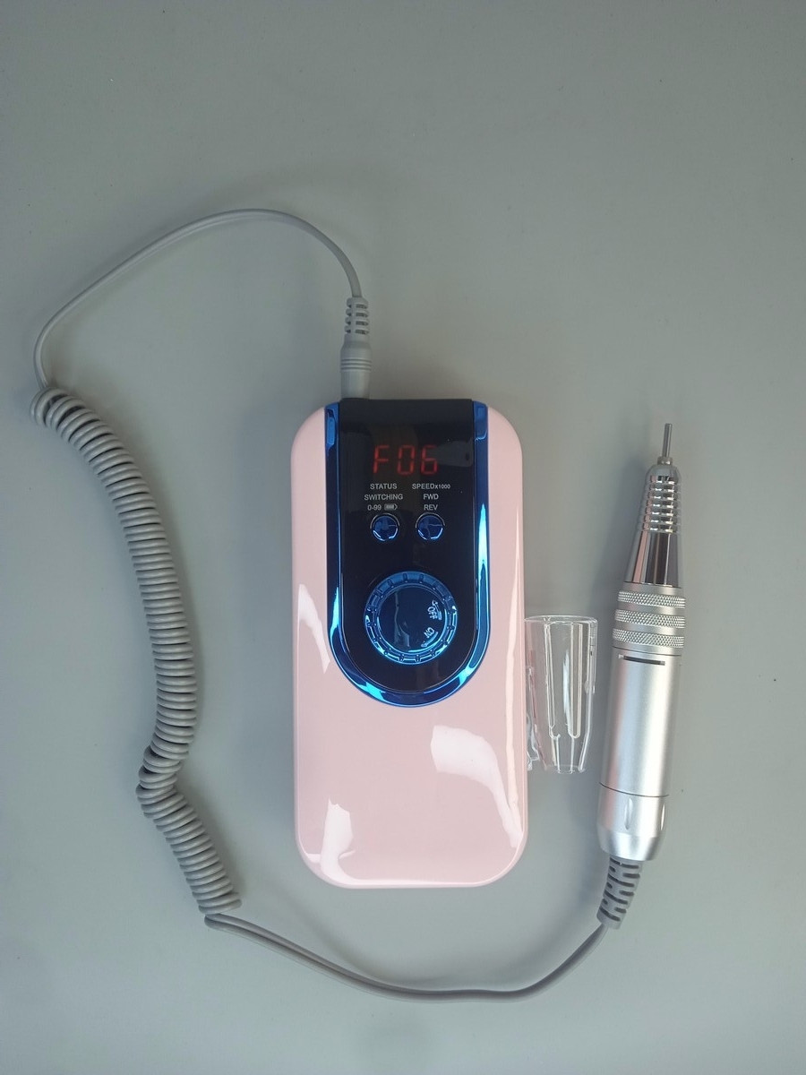 Портативный аккумуляторный фрезер для маникюра Blueque BQ-520, 35 000 об/мин, 50 Вт, Рожевый, фото 1