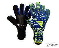 Вратарские перчатки Redline Pro Light Green Blue RLM62 (RLM62). Футбольные перчатки для вратарей. Вратарская