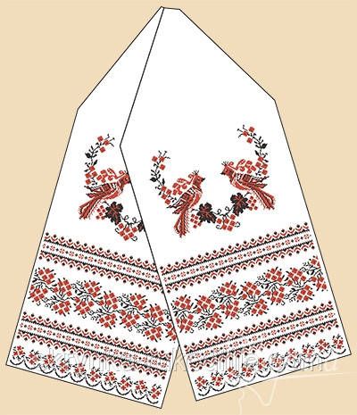 Заготівля для вишивки рушника ГАБАРДИН
