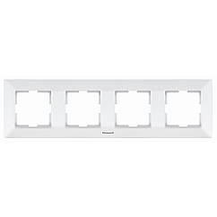 Рамка Panasonic Arkedia Slim чотиримісна, горизонтальна, біла (1683141870)