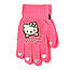 Рукавички дитячі з начосом Hello Kitty 3-5 років осінь барбі, фото 3
