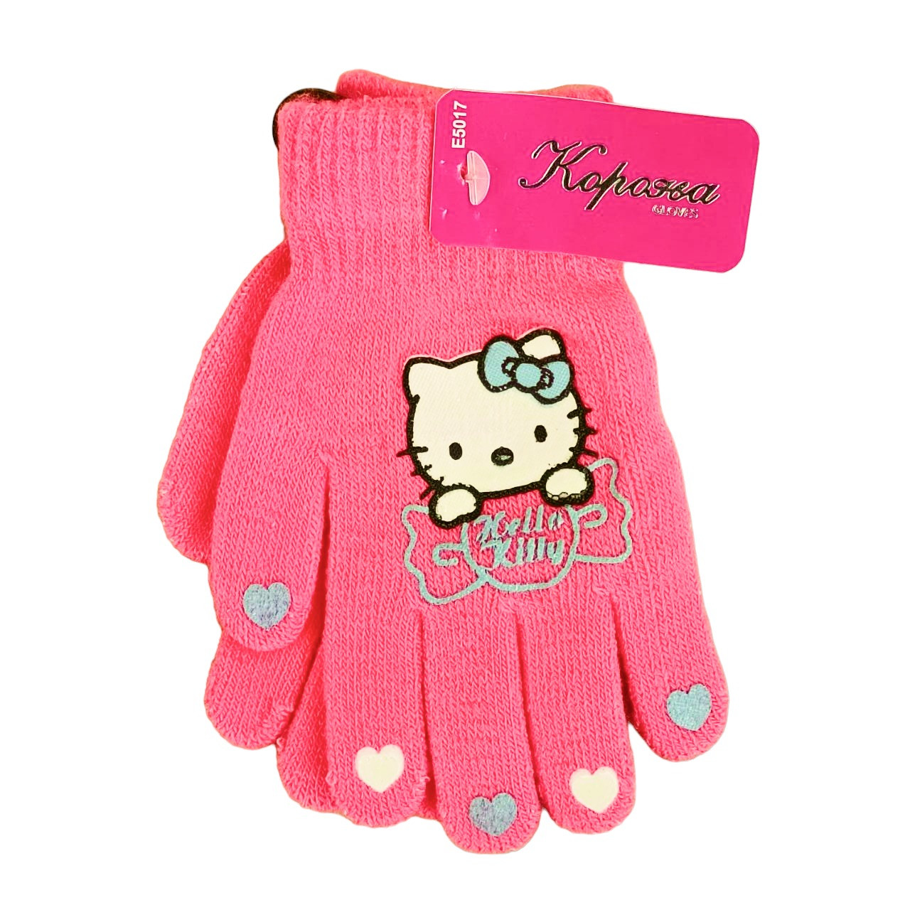 Рукавички дитячі з начосом Hello Kitty 3-5 років осінь барбі
