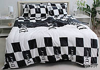 Теплий комплект постільної білизни з велсофт мікрофібра ТМ Tag