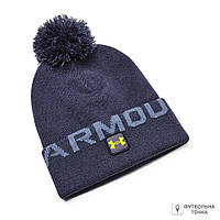 Шапка Under Armour Halftime Fleece Pom 1373093-558 (1373093-558). Мужские спортивные шапки. Спортивная мужская
