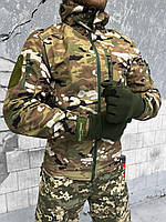 Теплая армейская камуфляжная куртка Softshell, Тактическая демисезонная куртка мультикам Single Sword