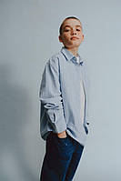 Голубая рубашка для мальчика бренд ZARA