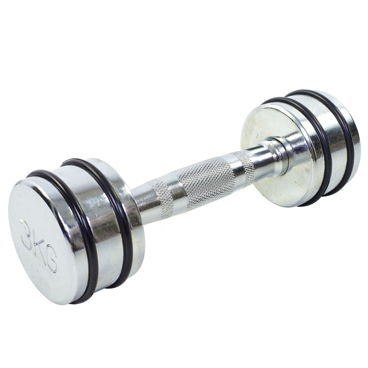 Гантель для фітнесу 3 кг хромована Record (1 шт.) DB5204-3, фото 1