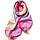 Кашеміровий палантин шарф у клітину з бахромою PASHMINA рожево-бузковий, фото 5