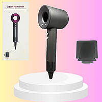 Фен для волос Super Hair Dryer с насадкой концентратор и функцией быстрой сушки