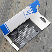 Голки для ручного шиття людям, які мають проблеми із зором, набір 12 штук трьох розмірів (6643)