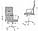 Крісло офісне,поворотне з мікросіткою, чорне,висота 109-119 см Chomik FOT5047, фото 8