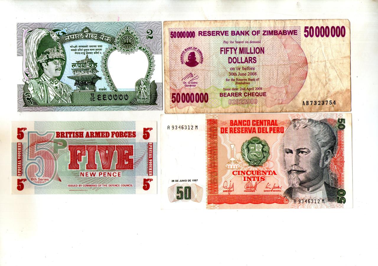 Набір банкнот країн Світу - 4 шт. No082, фото 1