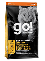 Беззерновой корм для кошек GO! Sensitivities LID Duck CF с уткой 1,4 кг