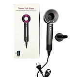 Фен для волосся Super Hair Dryer з функцією швидкого сушіння та насадкою концентратор, фото 9