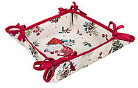 Хлібниця текстильний Новорічний кошик для солодощів Limaso 20х20х8 см. гобелен