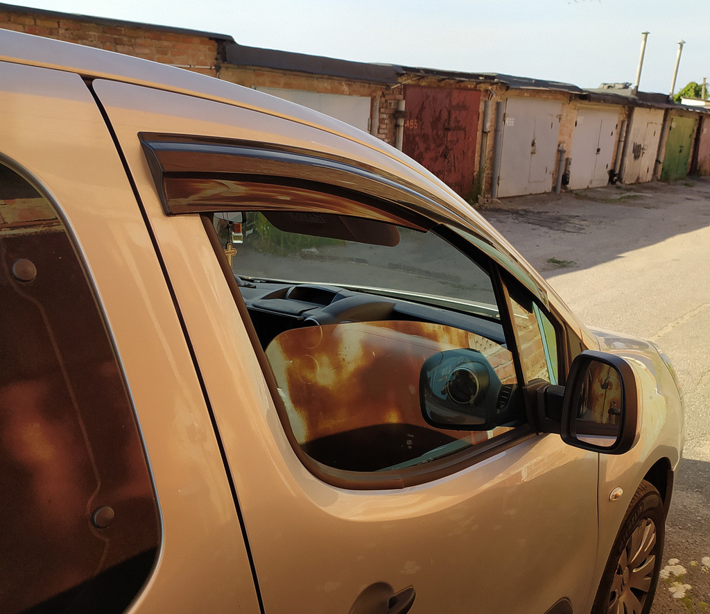 Вітровики (2 шт., Sunplex Sport) для Peugeot Partner Tepee 2008-2018рр.