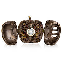 Часы настольные Veronese в стиле Стимпанк Яблоко 8х8х9 см фигурка в подарочной коробке 177646