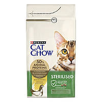 Purina Cat Chow Sterilized Chicken Сухий корм з куркою для стерилізованих кішок та кастрованих котів 1,5 кг