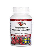 CranRich, Super Strength, Natural Factors концентрат клюквы, 500 мг, 90 капсул